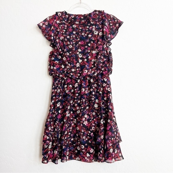 NEW BCBGeneration Women's Ruffle Mini Dress Floral A-Line 6 - Picture 6 of 7